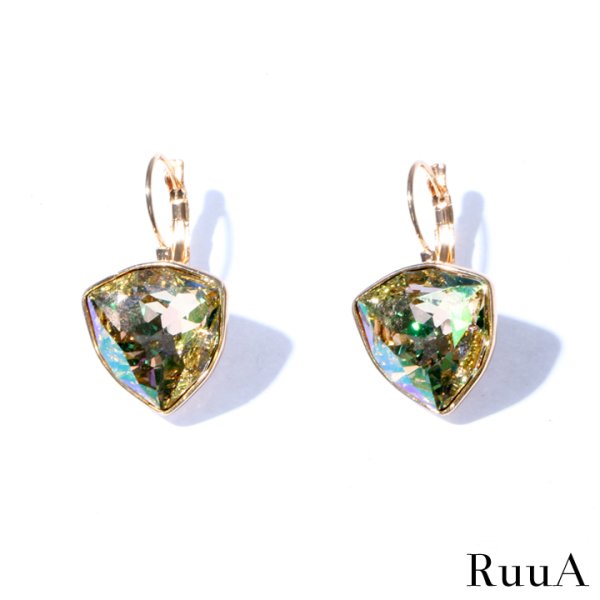 画像2: オーロラビッグビジューピアス　 (2)