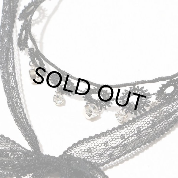 画像5: リボンレース2連チョーカー/レースチョーカー/リボンチョーカー/ネックレス (5)