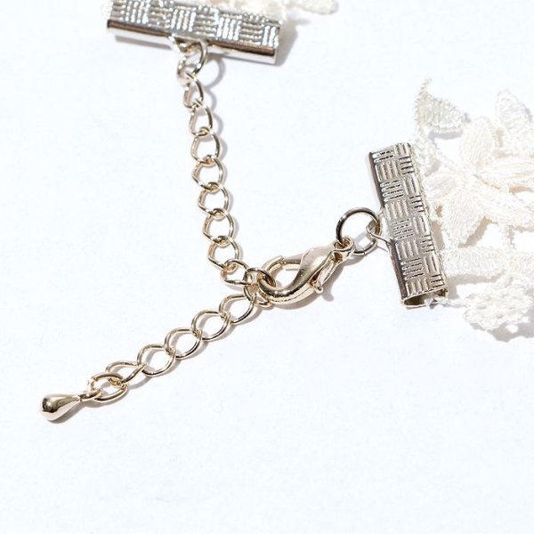 画像7: クリスタルレースチョーカー/レースネックレス/ネックレス (7)