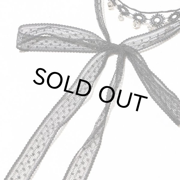 画像4: リボンレース2連チョーカー/レースチョーカー/リボンチョーカー/ネックレス (4)