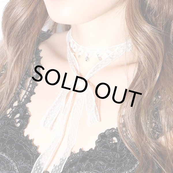 画像2: リボンレース2連チョーカー/レースチョーカー/リボンチョーカー/ネックレス (2)