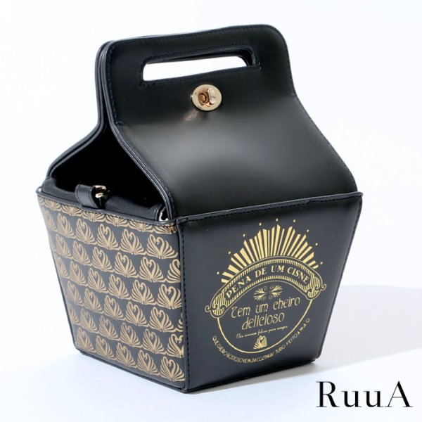 画像4: FLAPPERケーキボックスショルダーバッグ ブラック ミニバッグ/ショルダーバッグ /肩掛けバッグ/チェーンバッグ/バッグ/ポシェット/bag (4)