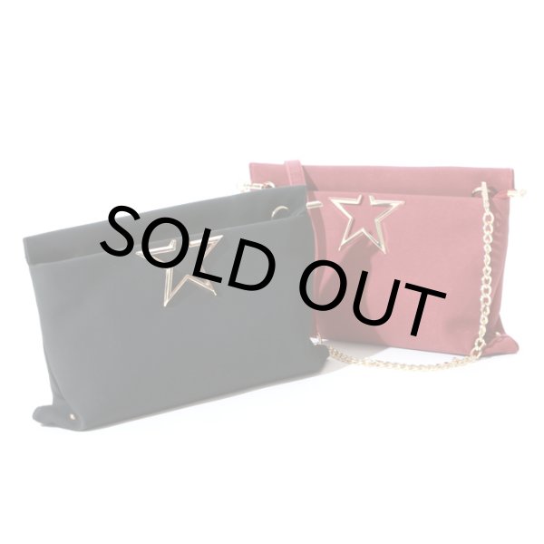 画像3: スウェードタッチスター2WAYショルダーバッグ　ワインレッド /ショルダーバッグ/クラッチバッグ/チェーンバッグ/肩掛けバッグ/ポシェット/bag (3)