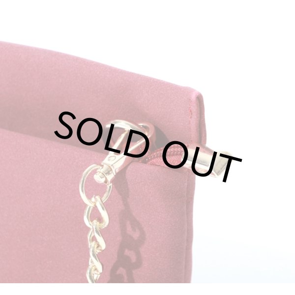 画像8: スウェードタッチスター2WAYショルダーバッグ　ワインレッド /ショルダーバッグ/クラッチバッグ/チェーンバッグ/肩掛けバッグ/ポシェット/bag (8)