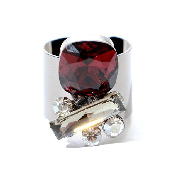 画像4: ポイントレッドストーンリング/ストーンリング/デザインリング/リング/指輪 (4)