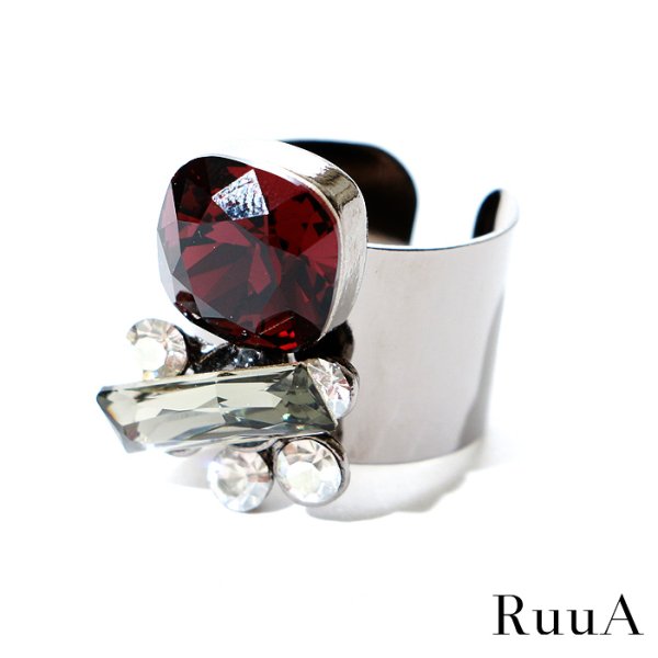 画像3: ポイントレッドストーンリング/ストーンリング/デザインリング/リング/指輪 (3)
