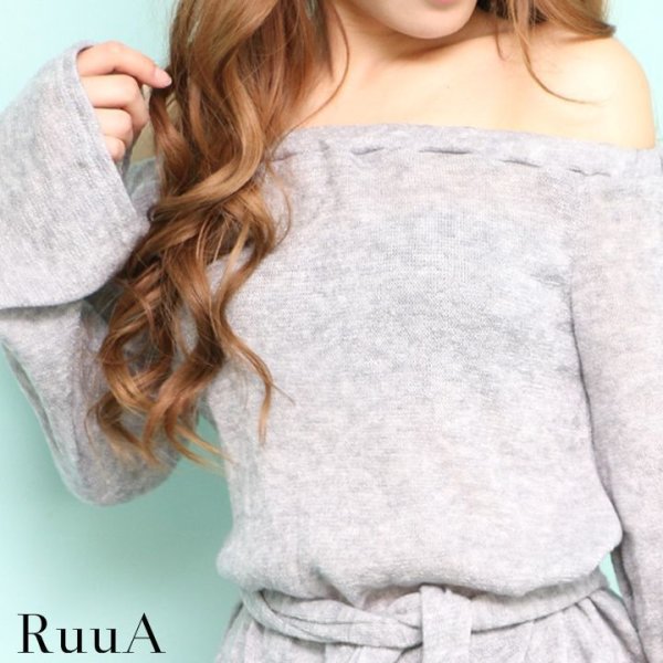 画像8: オフショルベルスリーブチュニック　オフショル/チュニック (8)