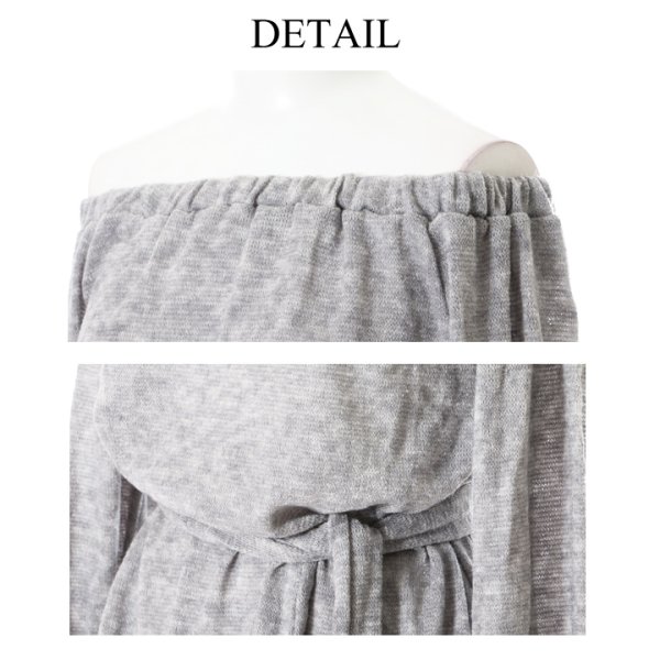 画像4: オフショルベルスリーブチュニック　オフショル/チュニック (4)