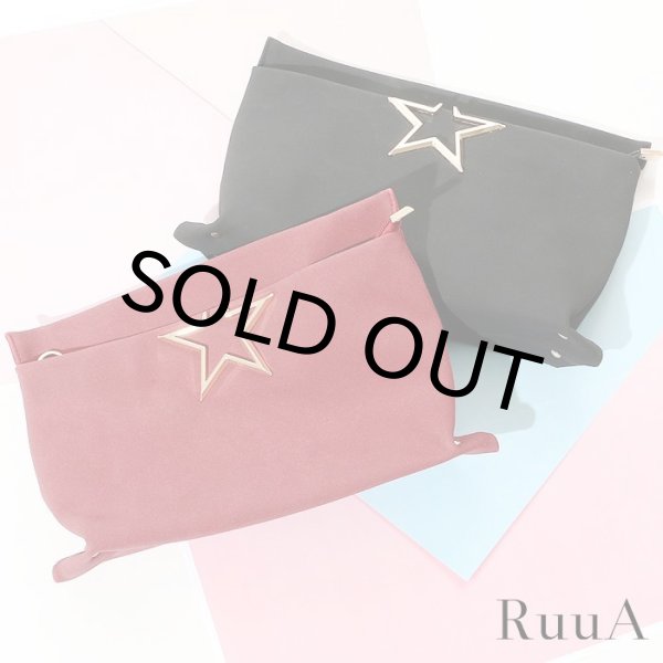 画像11: スウェードタッチスター2WAYショルダーバッグ　ワインレッド /ショルダーバッグ/クラッチバッグ/チェーンバッグ/肩掛けバッグ/ポシェット/bag (11)