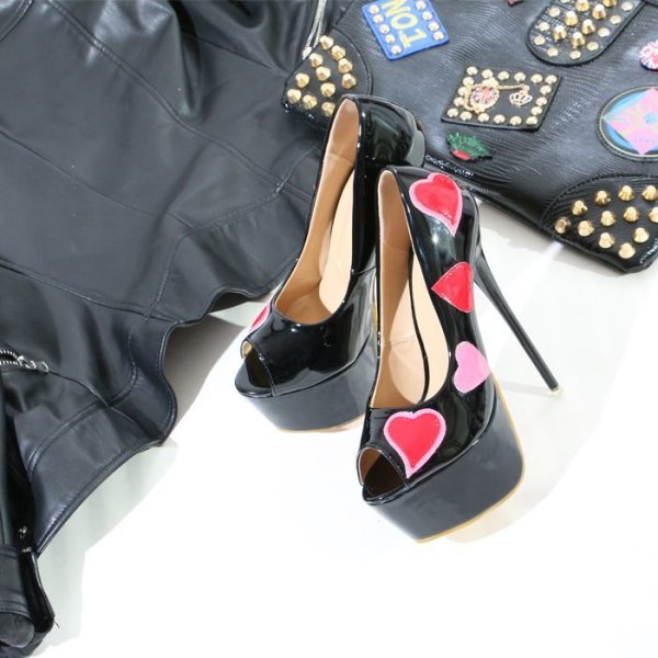 画像7: ハートオープントゥパンプス パンプス/サンダル/ハイヒール (7)