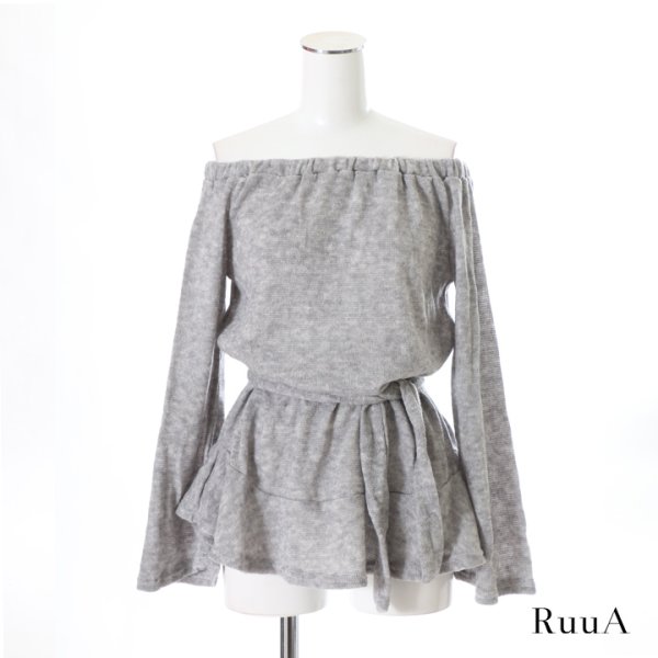 画像2: オフショルベルスリーブチュニック　オフショル/チュニック (2)
