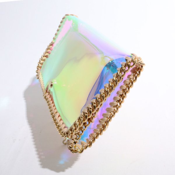 画像5: オーロラクリアショルダー＆クラッチバッグ　クラッチバッグ/ショルダーバッグ /肩掛けバッグ/チェーンバッグ/ポシェット/PVCバッグ/bag (5)