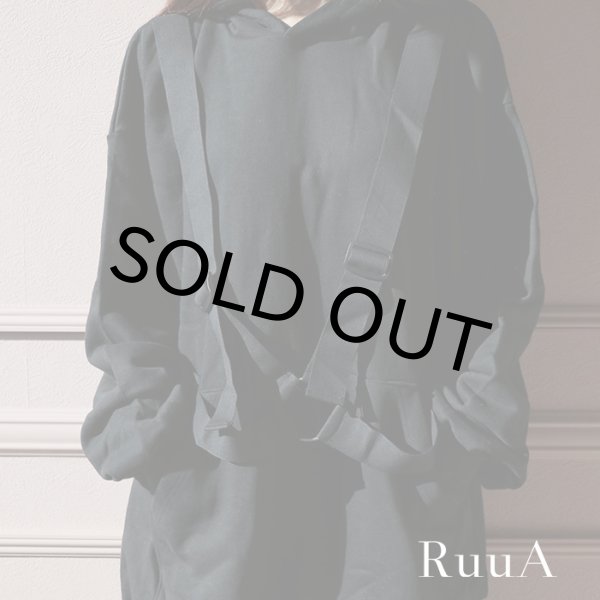 画像2: ハーネスパーカー/パラシュートパーカー/ブラックフーディ/パーカー/フーディー/プルオーバー/フードパーカー (2)