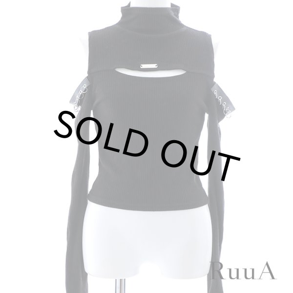 画像2: カットアウトニット/カットアウト/ニット/y2kプルオーバー (2)