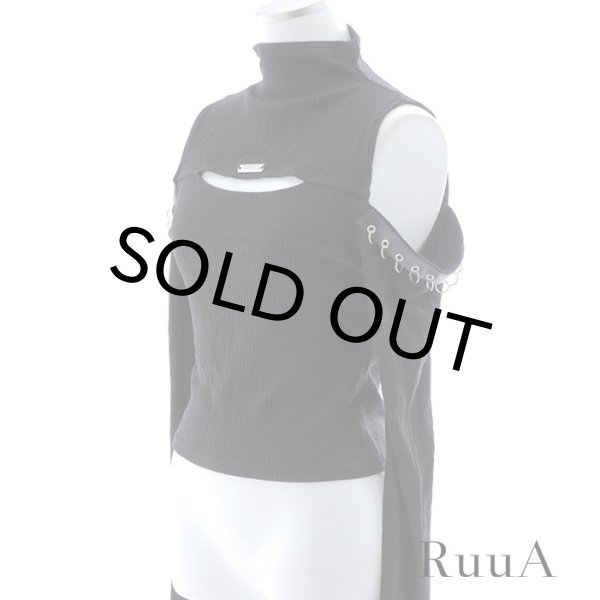 画像3: カットアウトニット/カットアウト/ニット/y2kプルオーバー (3)