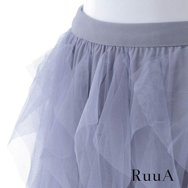 画像5: チュールケーキスカート（グレー）/チュールスカート (5)