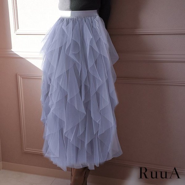 画像3: チュールケーキスカート（グレー）/チュールスカート (3)
