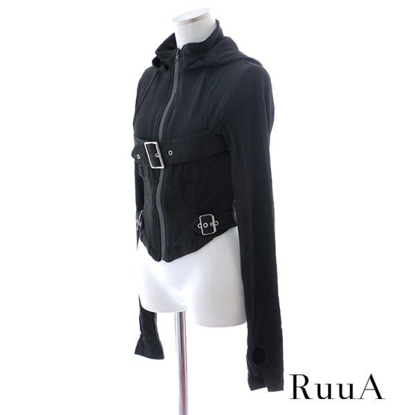 画像6: フード付きクロップドスエットシャツ / 長袖/スウェット/スウェットシャツ (6)