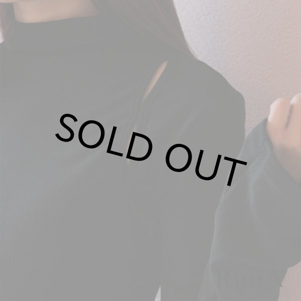 画像3: ブラックルーズニット/長袖/ニット/カットソー (3)