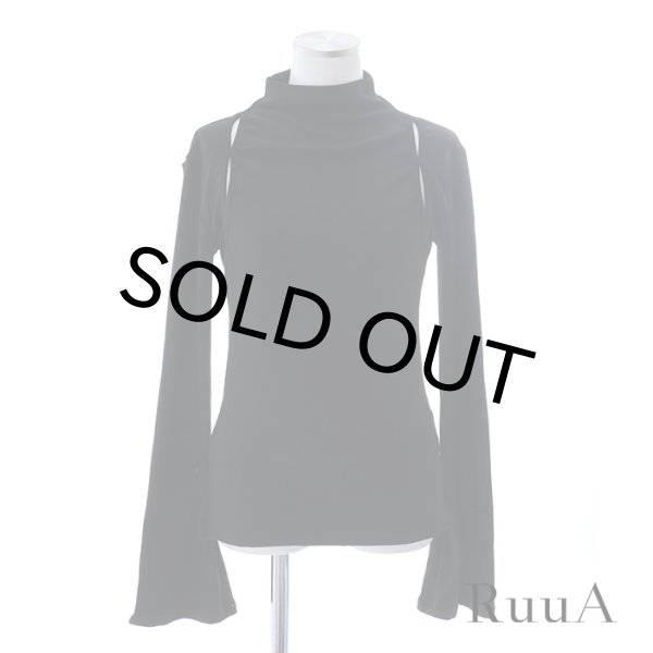 画像4: ブラックルーズニット/長袖/ニット/カットソー (4)