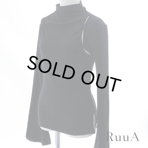 画像5: ブラックルーズニット/長袖/ニット/カットソー (5)