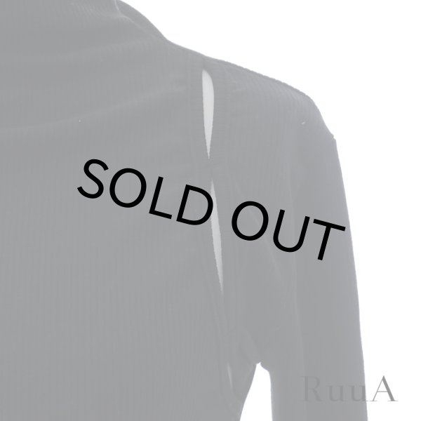 画像7: ブラックルーズニット/長袖/ニット/カットソー (7)