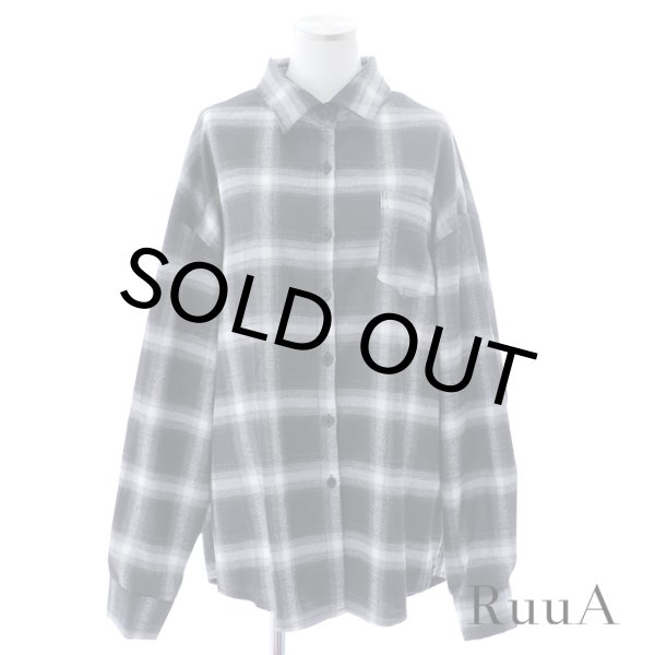 画像5: オーバーサイズチェック柄シャツ/長袖/シャツ/ビックシャツ (5)