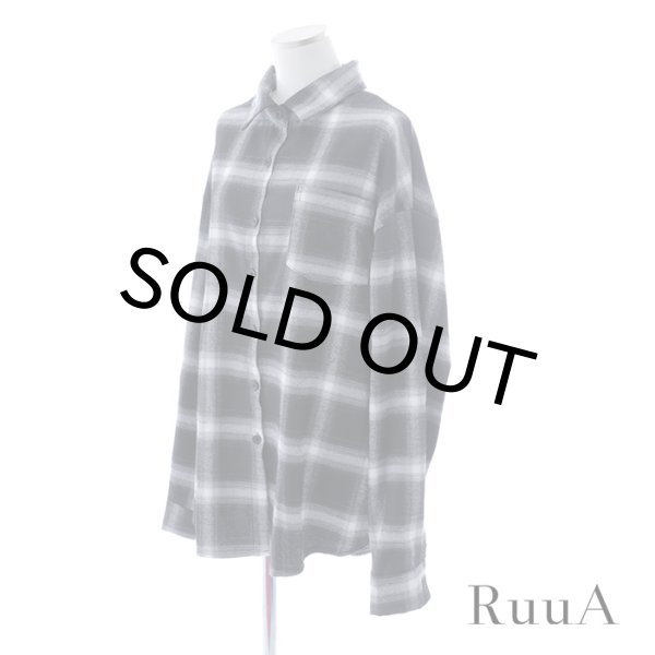 画像6: オーバーサイズチェック柄シャツ/長袖/シャツ/ビックシャツ (6)