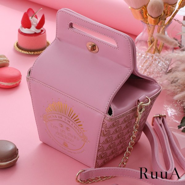 画像7: FLAPPERケーキボックスショルダーバッグ ブラック ミニバッグ/ショルダーバッグ /肩掛けバッグ/チェーンバッグ/バッグ/ポシェット/bag (7)