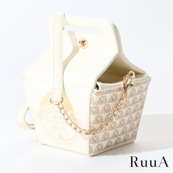 画像6: FLAPPERケーキボックスショルダーバッグ ブラック ミニバッグ/ショルダーバッグ /肩掛けバッグ/チェーンバッグ/バッグ/ポシェット/bag (6)