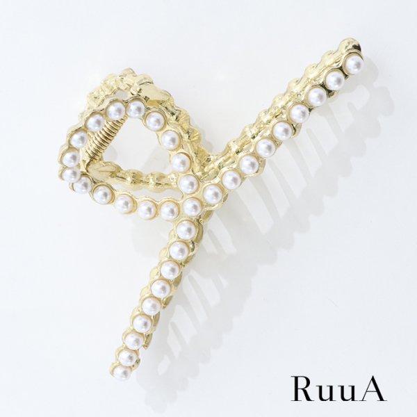 画像2: パール＆ビジューヘアクリップ（２個セット）　バンズクリップ/バナナクリップ/ヘアクリップ/ヘアピン/ヘアアクセサリー (2)