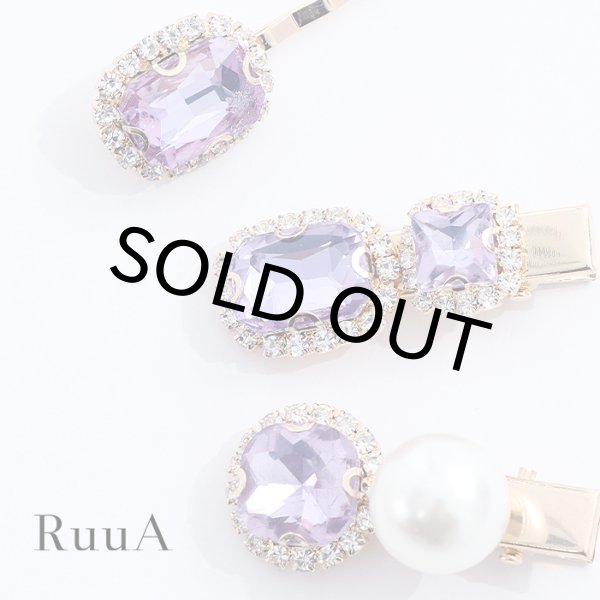 画像4: ビジューヘアピン＆クリップ（５個セット）　/ヘアクリップ/ヘアピン/ヘアアクセサリー (4)