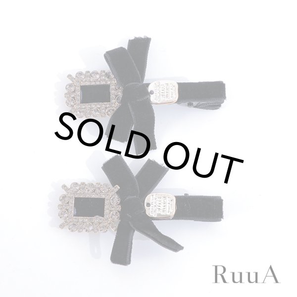 画像2: ビジューヘアクリップ　　リボン/クリップ/エレガント/前髪&サイドヘア用/ (2)