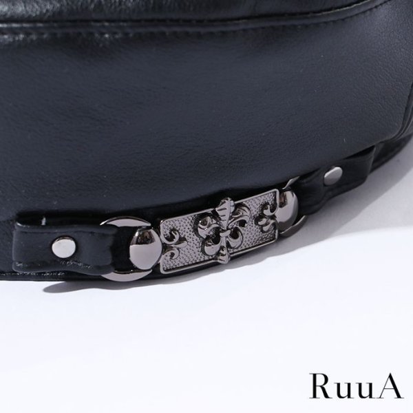 画像5: レザー調ベレー帽　/帽子/キャップ/ニット帽/ベレー帽 (5)