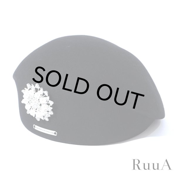 画像3: パールブローチ付ベレー帽　/帽子/キャップ/ニット帽/ベレー帽 (3)