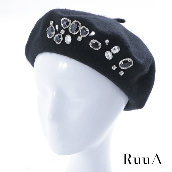 画像2: ビジューベレー帽　帽子/ベレー帽/ (2)