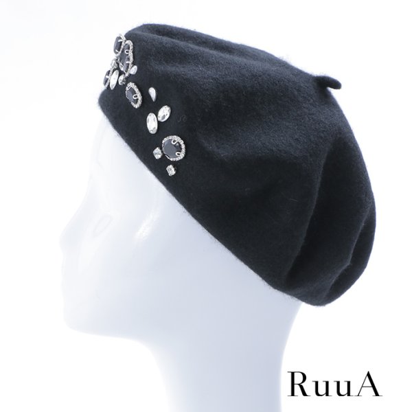 画像4: ビジューベレー帽　帽子/ベレー帽/ (4)