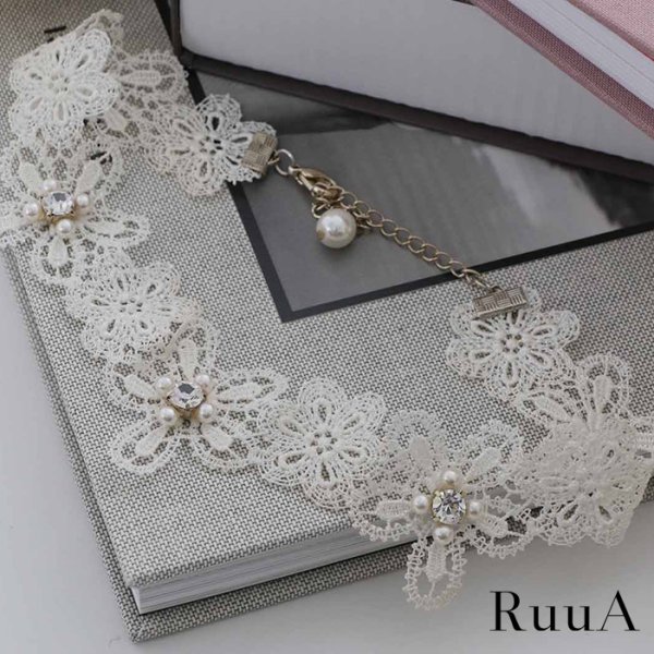 画像2: フラワーレースチョーカー　/リボンチョーカー/リボンネックレス/チョーカー/ネックレス (2)