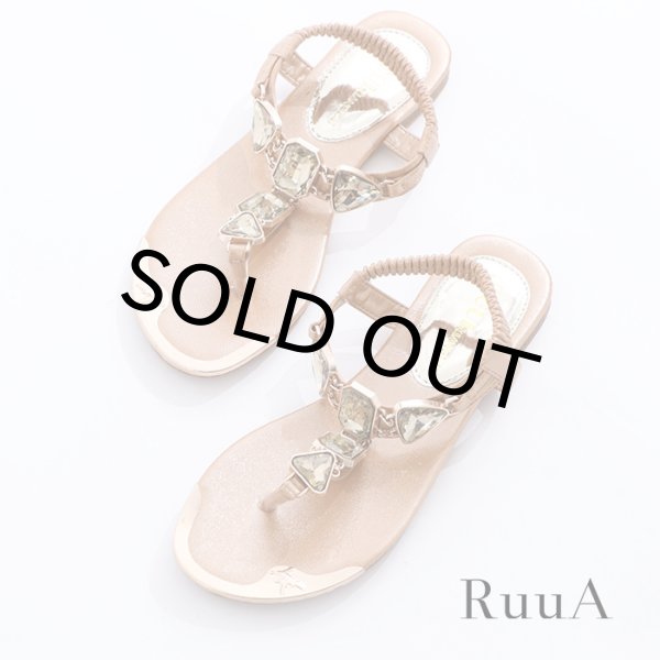 画像2: ビジュートングサンダル　パンプス/サンダル/ぺたんこサンダル/ミュール/トングサンダル (2)