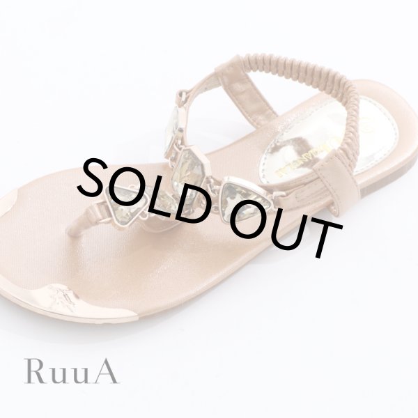 画像4: ビジュートングサンダル　パンプス/サンダル/ぺたんこサンダル/ミュール/トングサンダル (4)