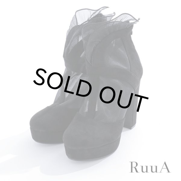 画像3: レースフリル シースルー厚底パンプス　/厚底サンダル/厚底パンプス/シースルー (3)